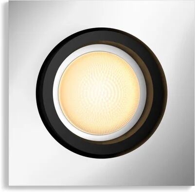 Philips Faretto da incasso LED Milliskin Hue quadrato cromo e alluminio, orientabile foro incasso 9 cm luce cct regolazione da bianco caldo a bianco freddo