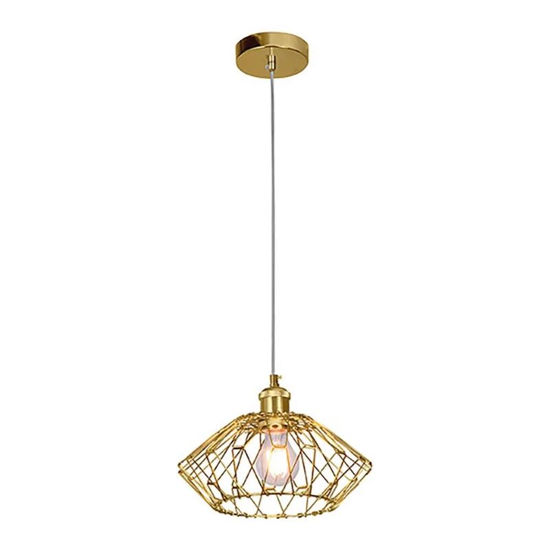 NOVECENTO Lampadario Moderno Molle oro in ferro, D. 30 cm,