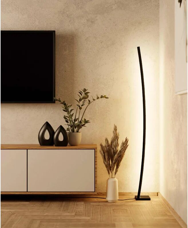 EGLO Lampada da terra arco Picacha nero H162cm