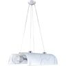 NOVECENTO Lampadario Neoclassico Miley bianco, grigio in vetro, D. 60 cm, L. 60 cm, 4 luci,