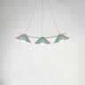 LUMICOM Lampadario Moderno Miller verde iceberg , 3 luci,