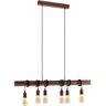 EGLO Lampadario Townshend 4 con 6 Lampadine in Marrone Anticato