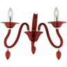 LUCE AMBIENTE DESIGN Applique da parete ESTEFAN rossa in acrilico (2xE14)