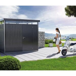 Biohort Casetta da giardino  in acciaio Highline HS grigio scuro con porta battente semplice, superficie totale 4.26 m² e spessore parete 0.5 mm