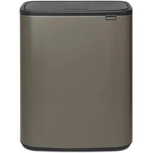 Brabantia Pattumiera per raccolta differenziata Bo Touch  manuale grigio platinum 60 L