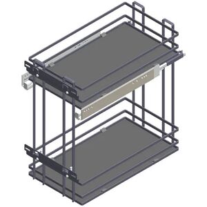 COMPAGNUCCI Cesta estraibile da avvitare in acciaio antracite L 26.8 x H 50 x P 49 cm