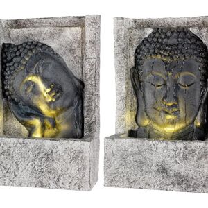 Leroy Merlin Fontana decorativa Budda da esterno 40 cm in resina  grigio H