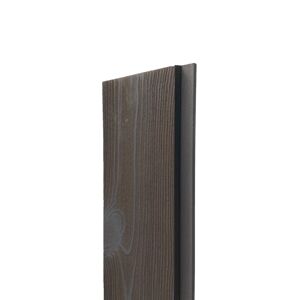 Leroy Merlin Perlina singola per composizione Thermowood ONEK Grigio antracite grigio scuro in legno H 13.5  x L 14.4 cm