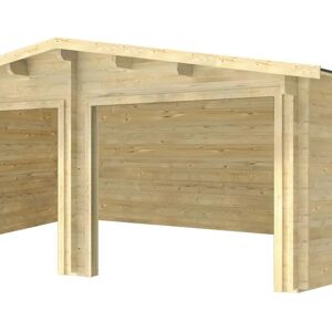 Leroy Merlin Casetta da giardino in legno Gerry color legno naturale con porta senza, superficie totale 31.54 m² e spessore parete 45 mm