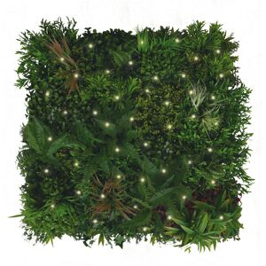 TENAX Parete verde artificiale Jungle LED in polietilene, verde H 1 m x L 1 m