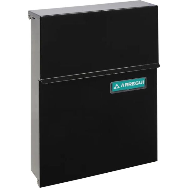 arregui cassetta postale   line formato lettera in acciaio nero lucido l 23 x p 0.65 x h 30.5 cm