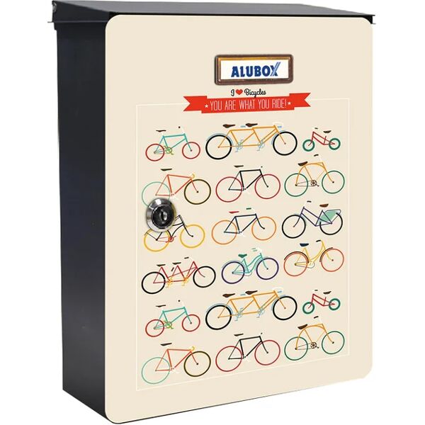 alubox cover per cassetta postale  mia biciclette in acciaio l 27 x h 37 cm