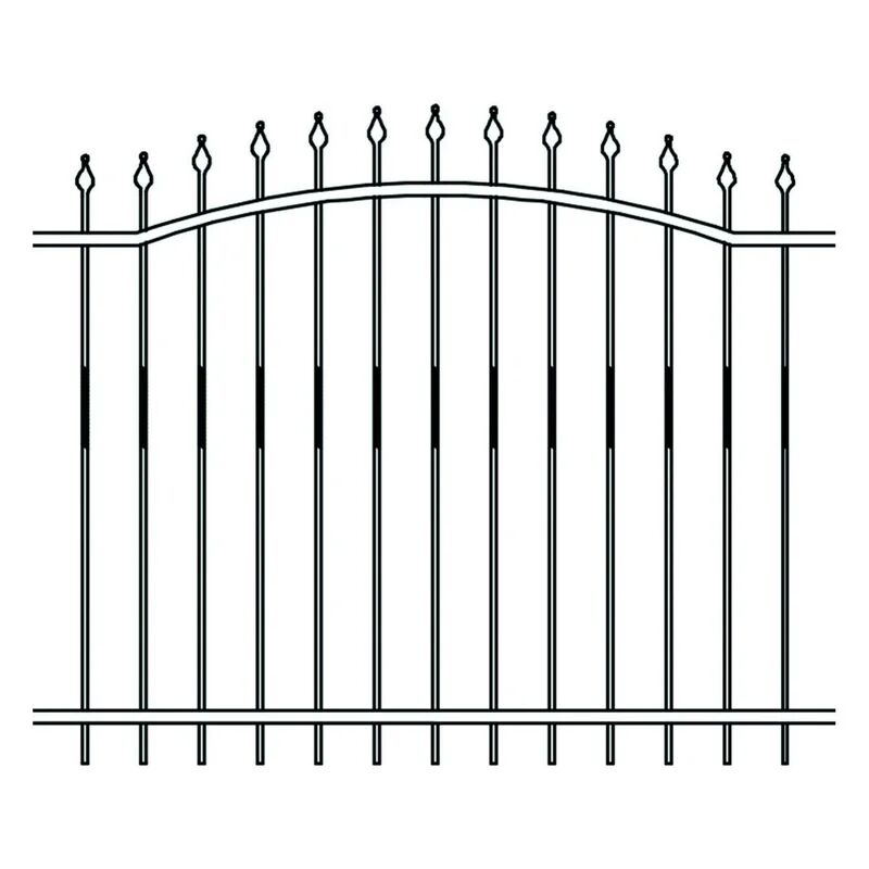 leroy merlin recinzione arco in ferro l 200 x h 106 x p 3 cm