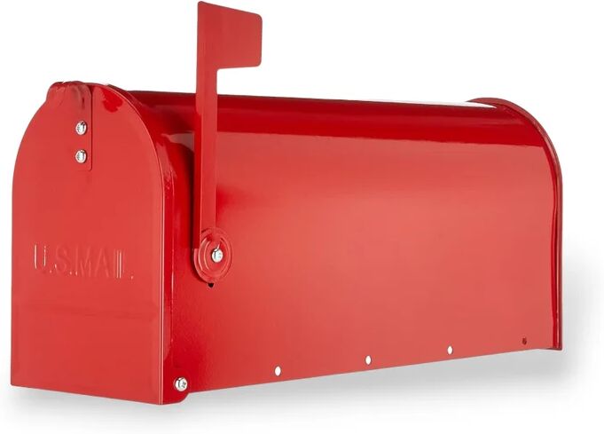 alubox - cassetta postale topolino maibox rossa modello usa l17xp48xh22 cm