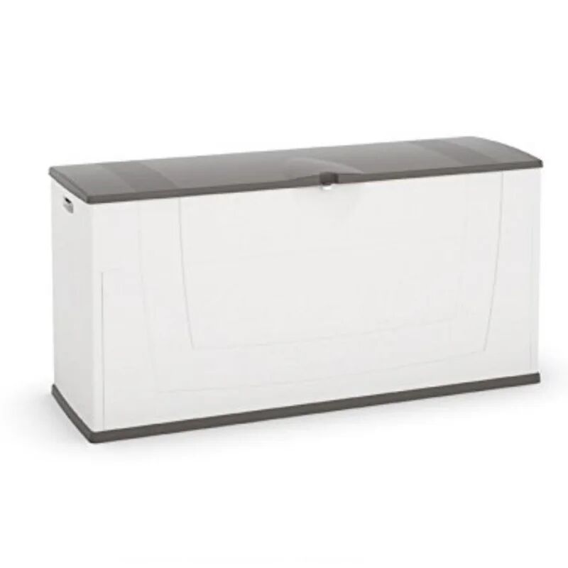 keter baule cassapanca contenitore casa esterno resina bianco/grigio 119x40x58h