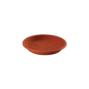 PLASTECNIC Sottovaso per vaso da fiori Omnia in polipropilene color cotto H 2.1 x Ø 14