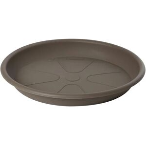 PLASTECNIC Sottovaso per vaso da fiori  Omnia in polipropilene di colore tortora Ø 36 x H 4.3 cm