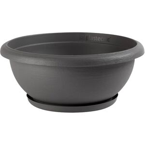 PLASTECNIC Vaso per piante e fiori Ciotola Terrae  in polipropilene grigio H 16.3 cm Ø 40 cm