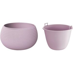 Prosperplast Vaso per piante e fiori Splofy  in polipropilene lilla H 14 cm Ø 18 cm