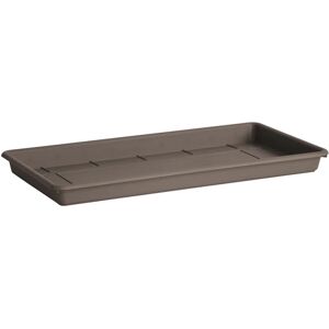 EURO3PLAST Sottovaso per vaso da fiori  Maxi in polipropilene di colore tortora L 30 x H 4 x P 60 cm