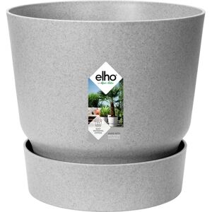 Elho Vaso e piattino Greenville con riserva  in polipropilene grigio H 18.4 x Ø 19.3 cm