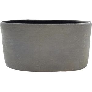 Leroy Merlin Vaso per piante e fiori Erika in ceramica grigio H 14 cm L 28 x P 14 cm