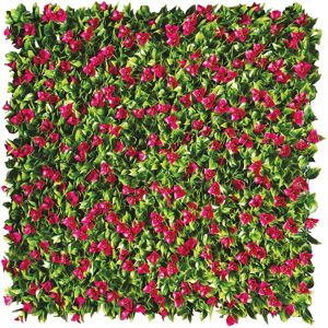 TENAX Siepe artificiale Bouganville Divy 3D in polietilene, verde e rosa H 1 m x L 1 m