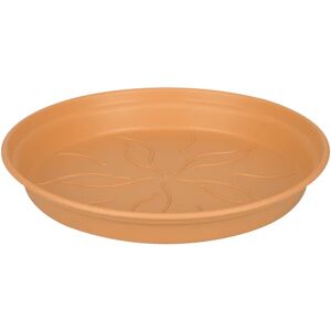 Elho Sottovaso per vaso da fiori  Green Basics in polipropilene di colore terracotta Ø 10 x H 1.6 cm