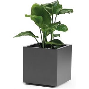 Leroy Merlin Vaso per piante e fiori Kebe Greener in polipropilene antracite H 40 cm L 40 x P 40 cm