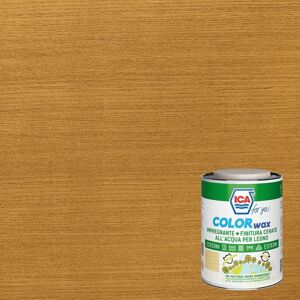 ICA FOR YOU Impregnante per legno da esterno a base acqua  Colorwax teak semi opaco 2.5 lt, 10 anni di protezione.