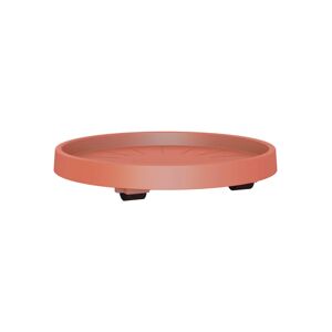 ARTEVASI Sottovaso per vaso da fiori con ruote  in polipropilene di colore terracotta Ø 30 x H 6.2 cm