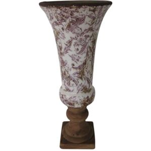 Leroy Merlin Vaso decorativo BIANCA/DISEGNI in resina rosso H 40 cm