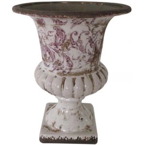 Leroy Merlin Vaso decorativo BIANCA/DISEGNI in resina rosso H 28 cm