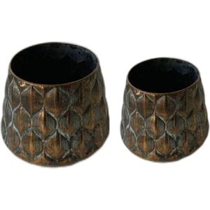 Leroy Merlin Vaso decorativo BUGNE in resina marrone H 13 cm