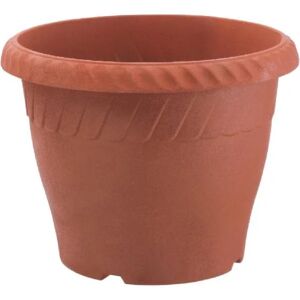 PLASTECNIC 7100222007 Vaso da esterno giardino per piante in plastica con sottovaso Ø 20 cm - Olimpo