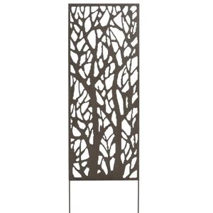 NORTENE Pannello in metallo con motivi decorativi/Alberi - 0,60 x 1,50 m - Marrone invecchiato