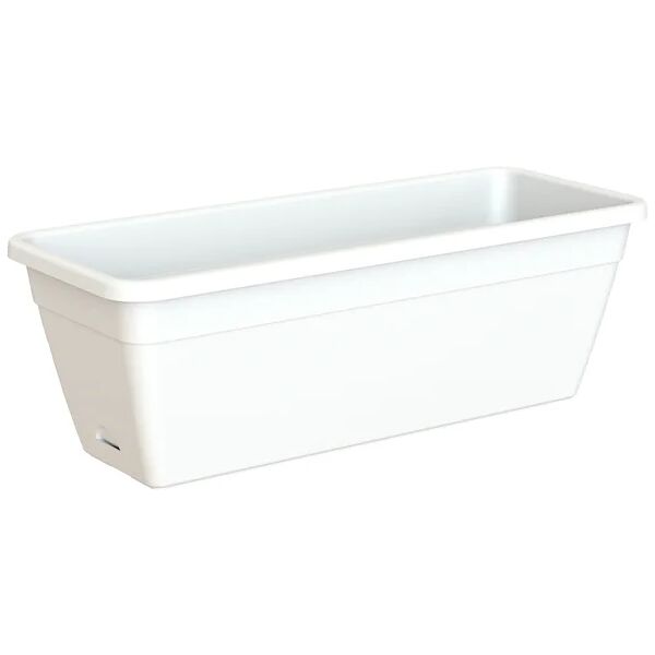 artevasi vaso da fiori con riserva d'acqua venezris60/c2, 11 lt bianco rettangolare l 59 x h 16.6 cm