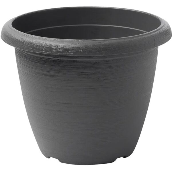 plastecnic vaso per piante e fiori campana terrae  in polipropilene grigio h 30.7 cm Ø 40 cm