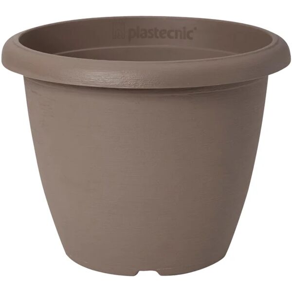 plastecnic vaso per piante e fiori campana terrae  in polipropilene beige h 15.2 cm Ø 20 cm