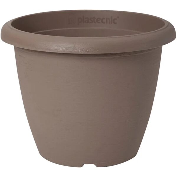 plastecnic vaso per piante e fiori campana terrae  in polipropilene beige h 30.7 cm Ø 40 cm