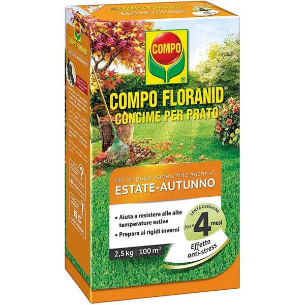 compo concime per il prato granulato  floranid per il periodo estivo-autunnale 2,5 kg