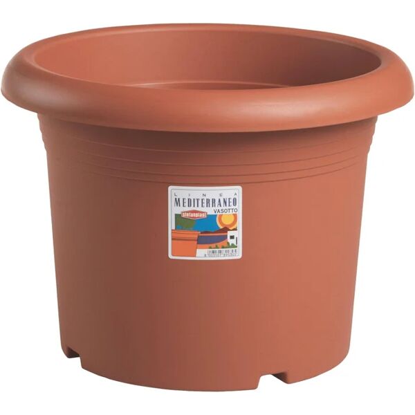 stefanplast vaso per piante e fiori mediterraneo  in polipropilene h 10.5 cm Ø 15 cm