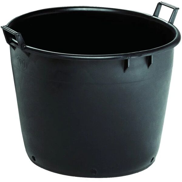 stefanplast vaso per piante e fiori linea professionale  in polietilene nero h 39 cm Ø 50 cm