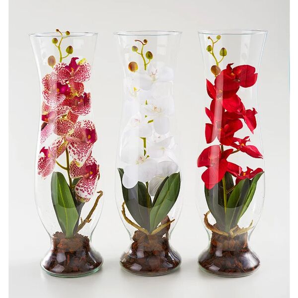 leroy merlin pianta artificiale senza vaso orchidea in vaso h 50 x Ø 17 cm