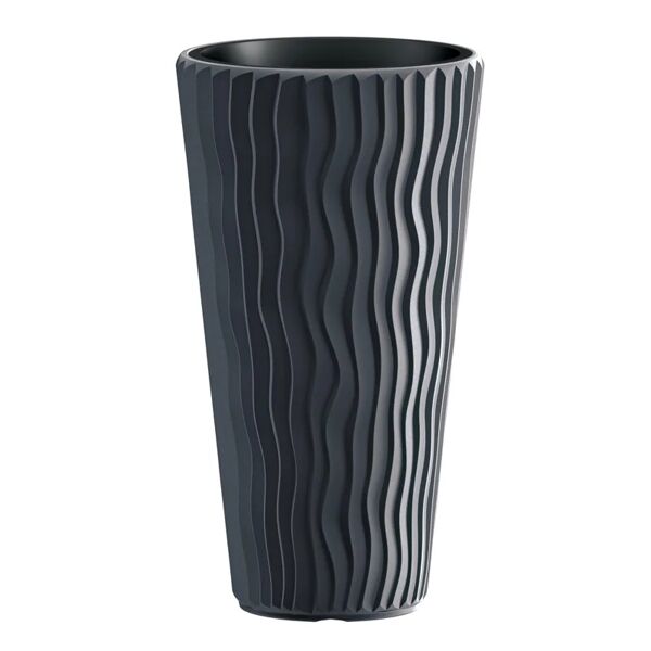 prosperplast vaso per piante e fiori sandy  antracite h 70.8 cm Ø 39 cm