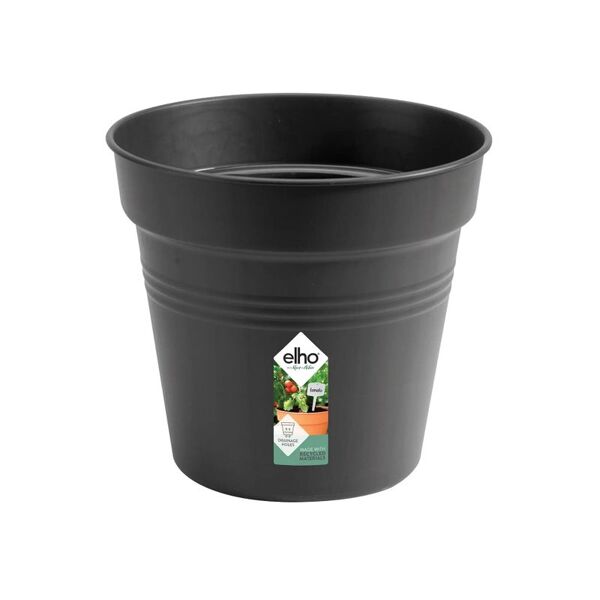 elho vaso per piante e fiori green basics growpot  in polipropilene nero h 22.1 cm l 24 x p 21.6 cm Ø 24 cm
