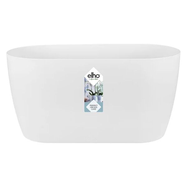 elho vaso per piante e fiori brussels orchid high  in polipropilene trasparente h 15.5 cm l 12.5 x p 11.5 cm