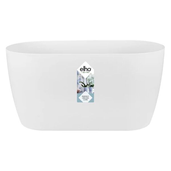 elho vaso per piante e fiori brussels orchid duo  in polipropilene bianco h 12 cm l 13.4 x p 11 cm