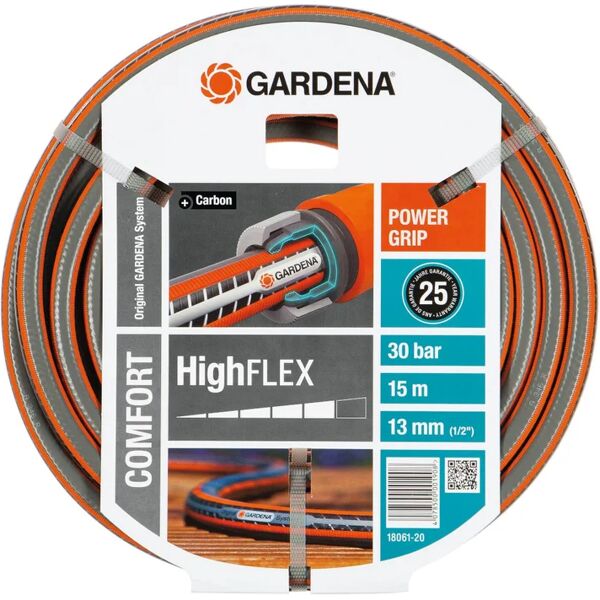 gardena tubo di irrigazione rinforzato a maglia antiavvitamento e antitorsione  comfort highflex l 15 m x Ø 13 mm