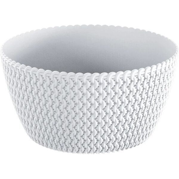 prosperplast vaso per piante e fiori splofy  in polipropilene bianco h 16 cm Ø 24 cm